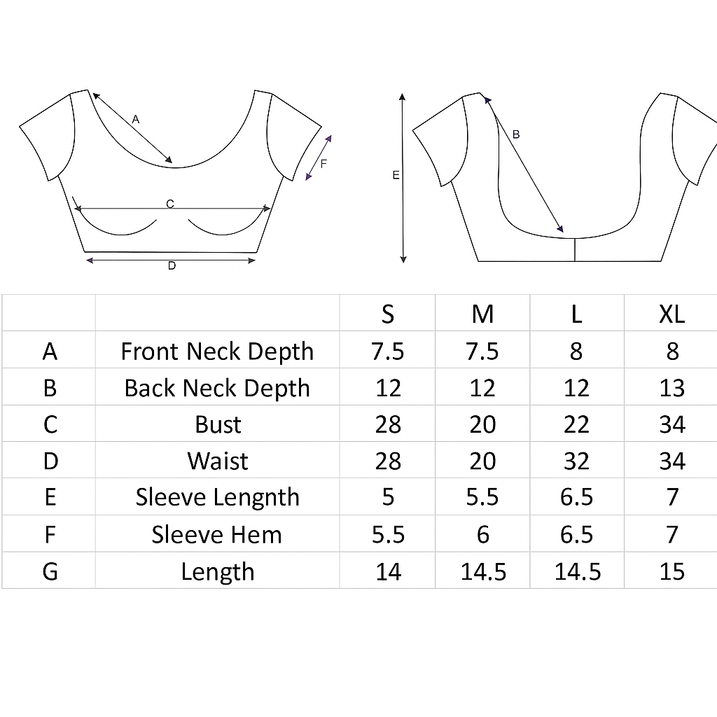 Blouse Measurement Guide